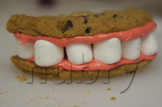 Dracula's Dentures For Gross Halloween Party Treat