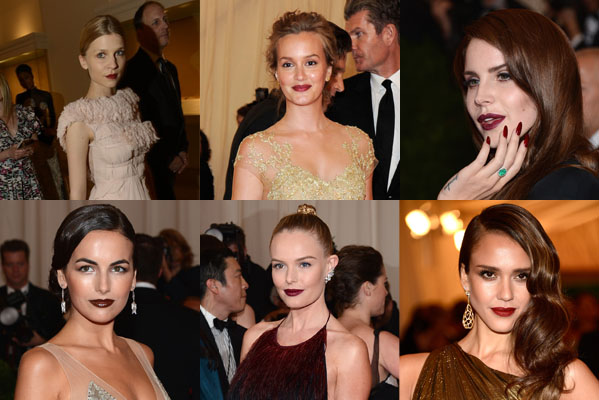 Celebrities with oxblood burgundy-lip