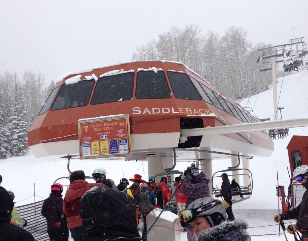 Saddleback lift park city utah skiing during sundance 2013