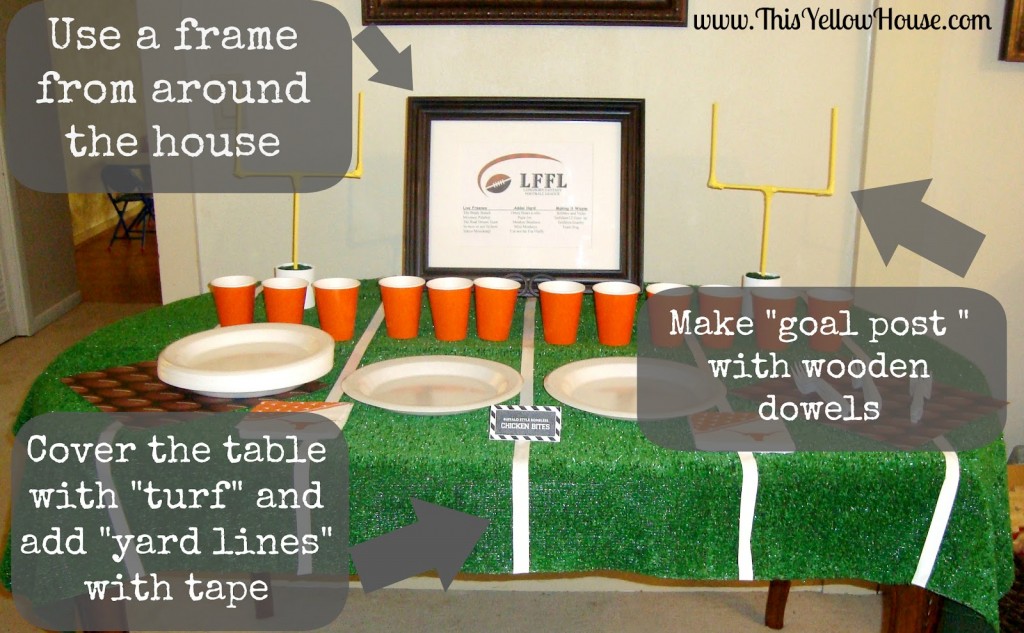 how to set up a football party for superbowl