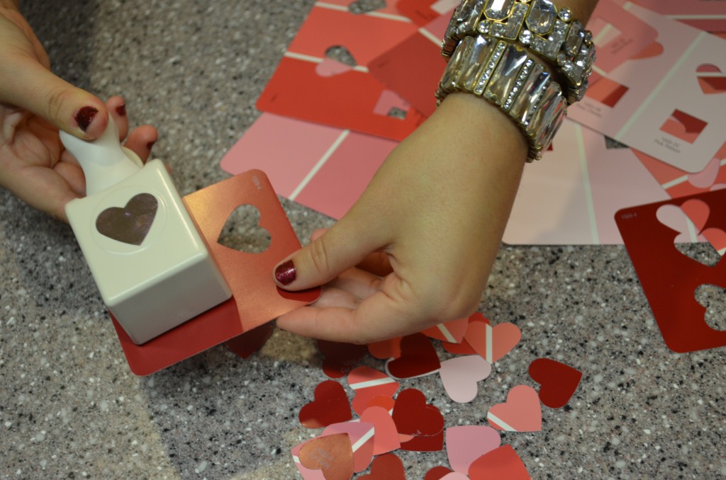 Valentines Day Ideas - Strawberry Martini decorated with Heart Confetti