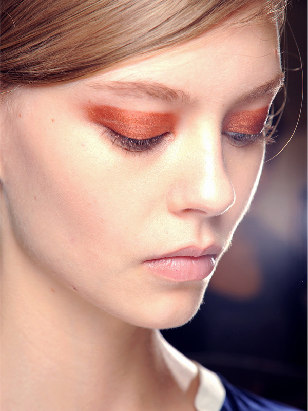 Copper Eyeshadow Smokey Eye at Chloe Spring 2013 Paris Fashion week
