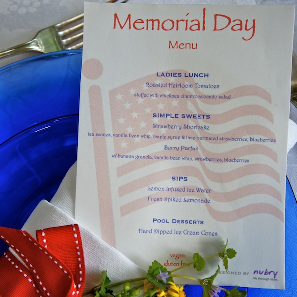 Memorial Day Ideas For Table Decorations and A Healthy Menu