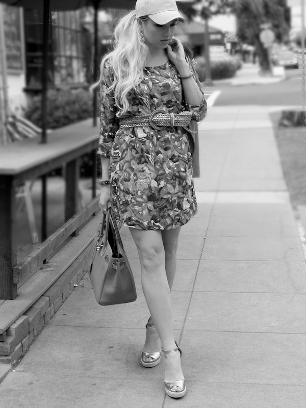 how to wear a floral babydoll dress