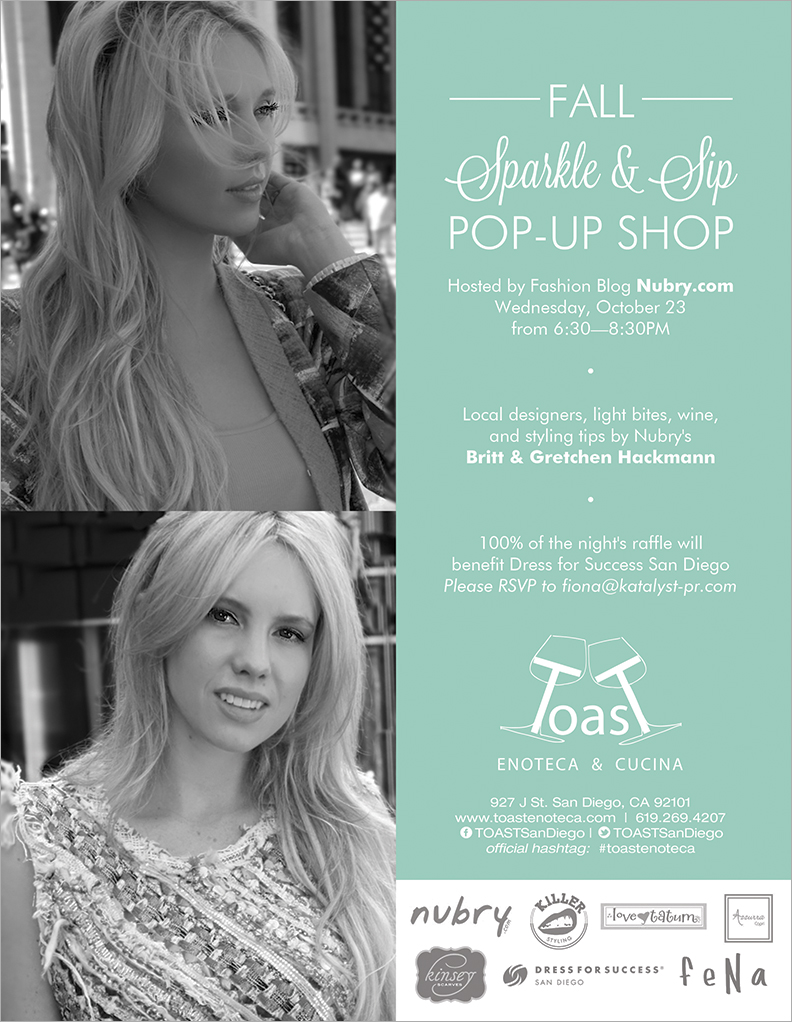 You're Invited: Shop For A Cause With Nubry At Toast Enoteca Pop-Up Shop