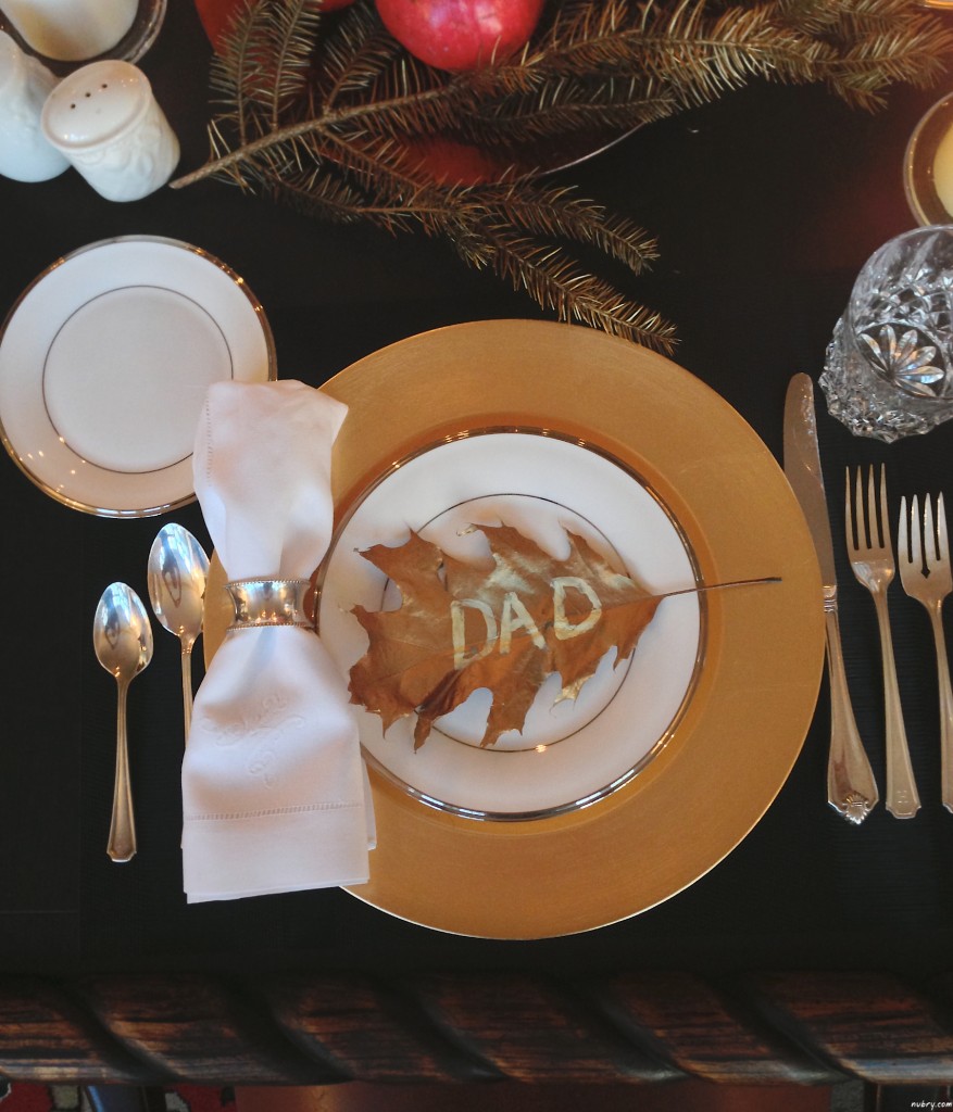 DIY thanksgiving place settings or table setting - nubry 