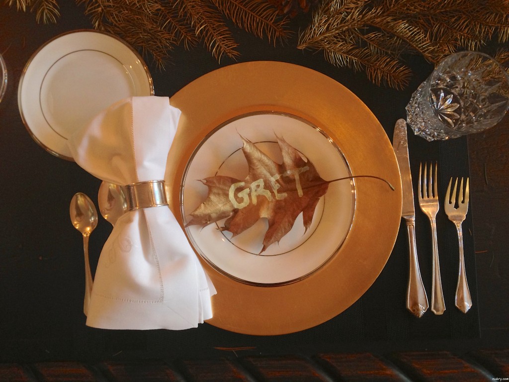 DIY thanksgiving table setting or seat setting nubry 6