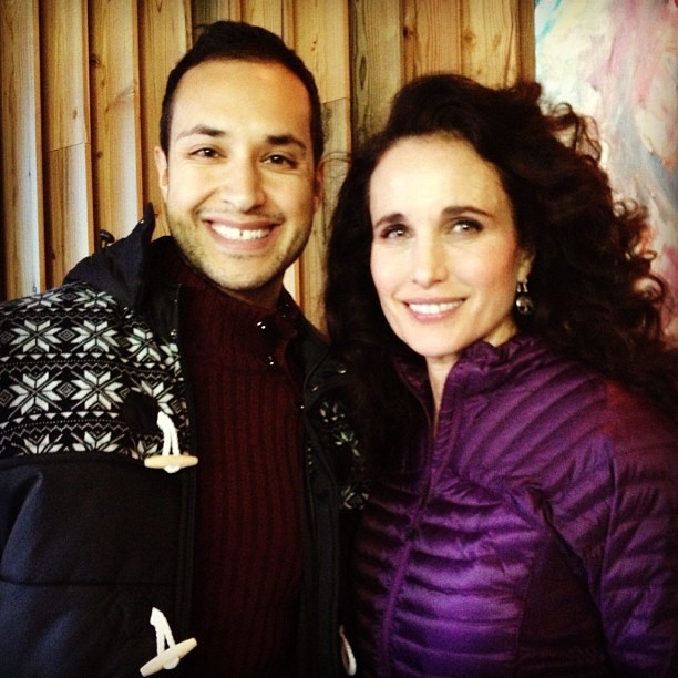 Andie Macdowell purple orchid pantone puffer sundance