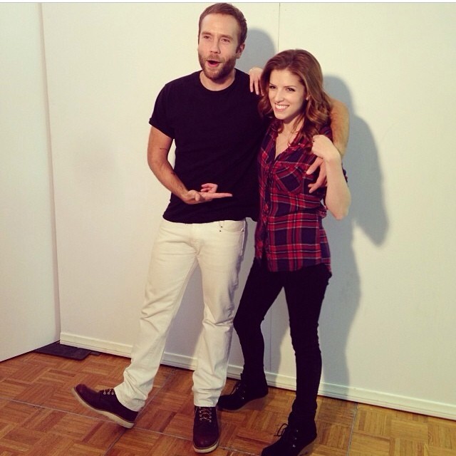 Anna Kendrick sundance plaid shirt wedge boots