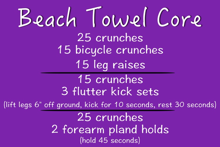 beach towel workout - how to get in shape instantly - tips