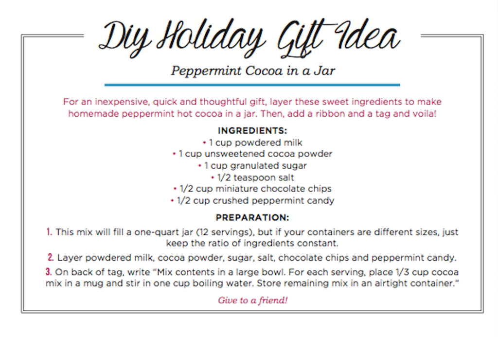 DIY Christmas Gift - Homemade Cocoa Mix In a Jar