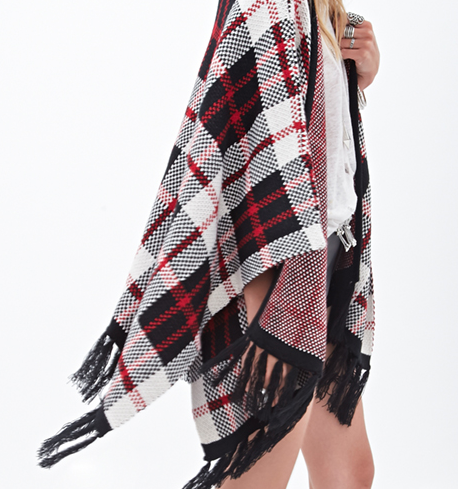 Forever 21 Plaid Poncho Holiday Gift Ideas