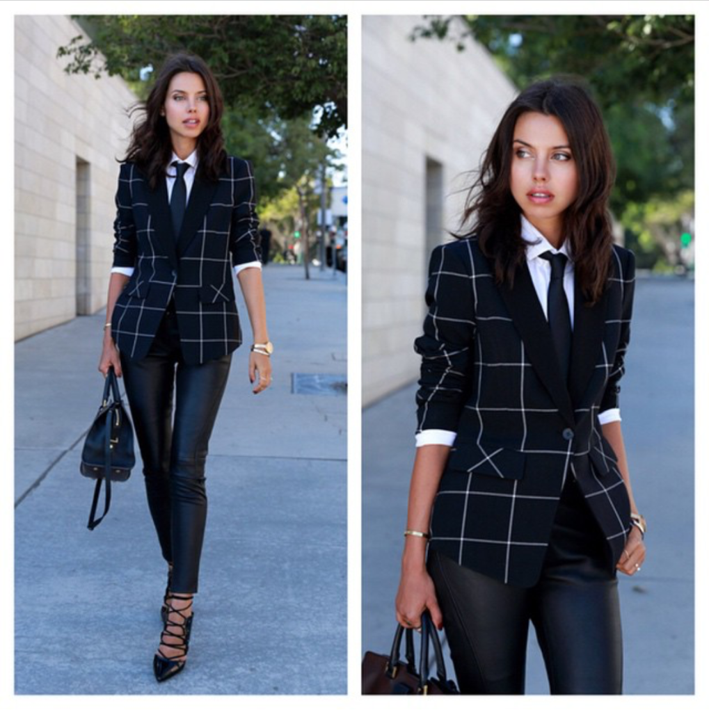 stilettos with menswear blazer - viva luxury