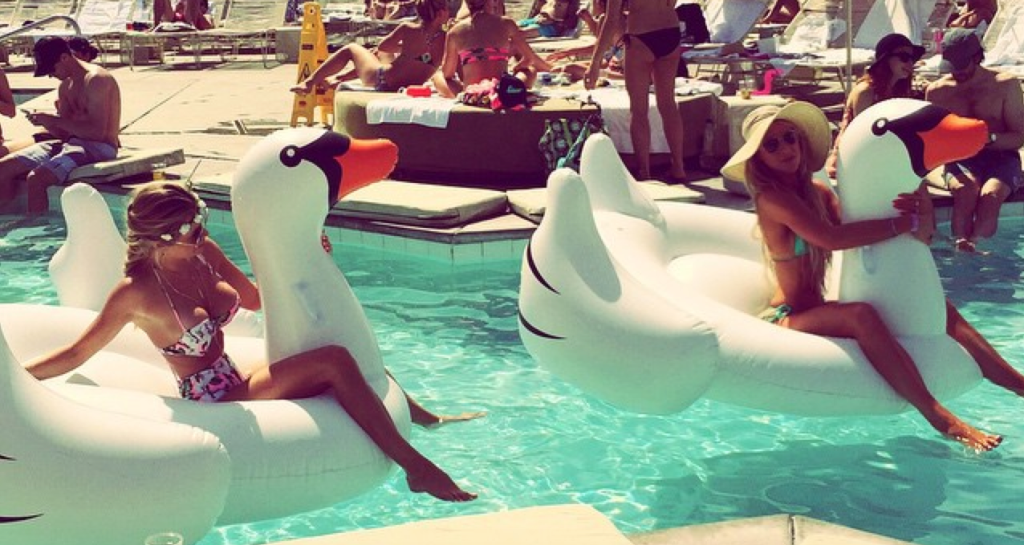 swan raft pool party - july 4th