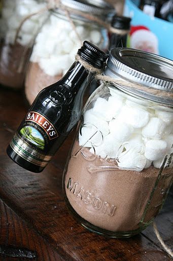 party favors for winter baby shower - hot chocolate party favor