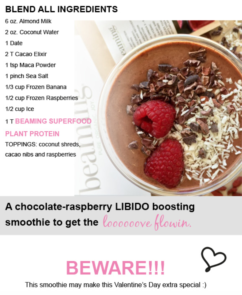 libido boosting passion smoothie beaming