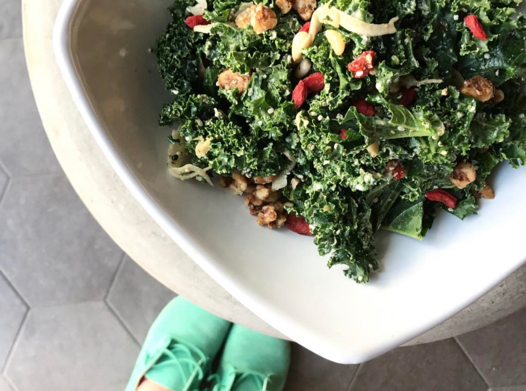 how to get rid of inflammation - kale salad from beaming