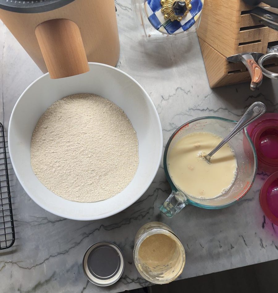 sourdough starter with fresh milled einkorn