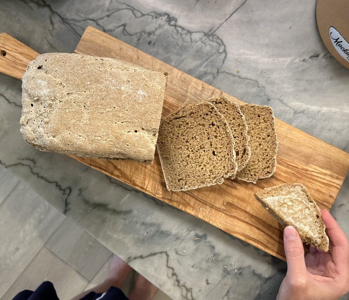 sliced einkorn sourdough