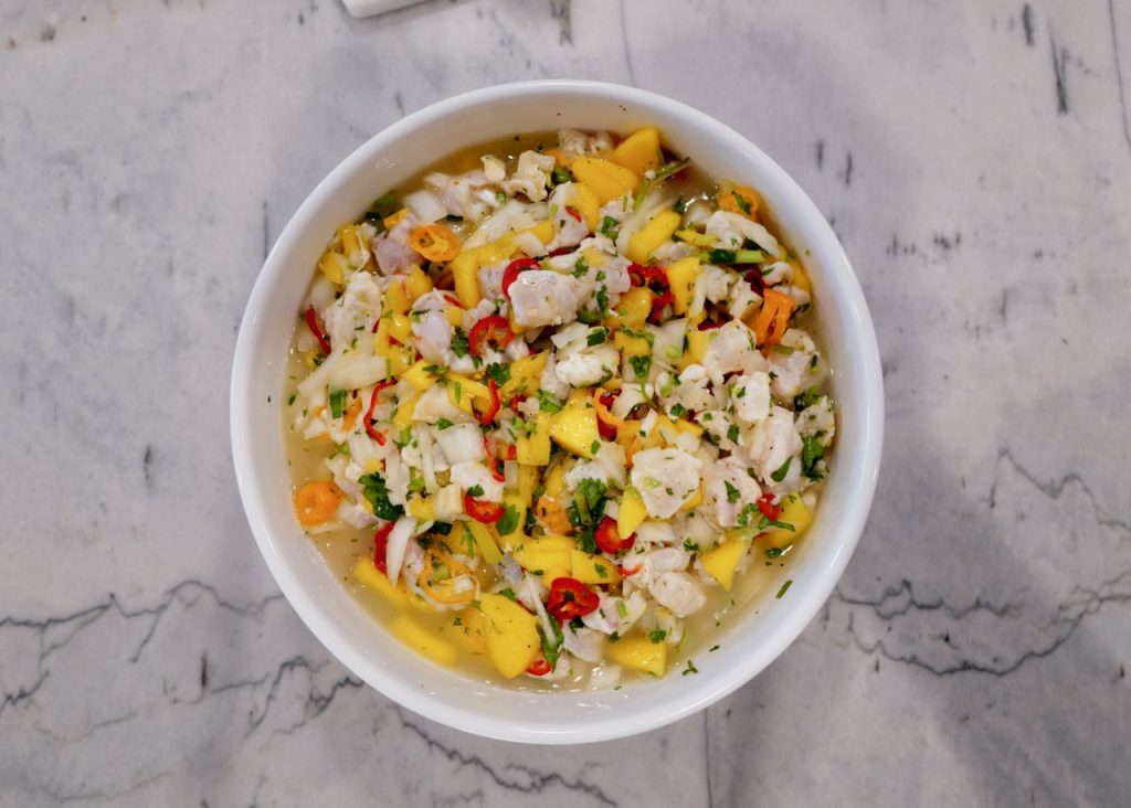 gretchy ceviche in bowl