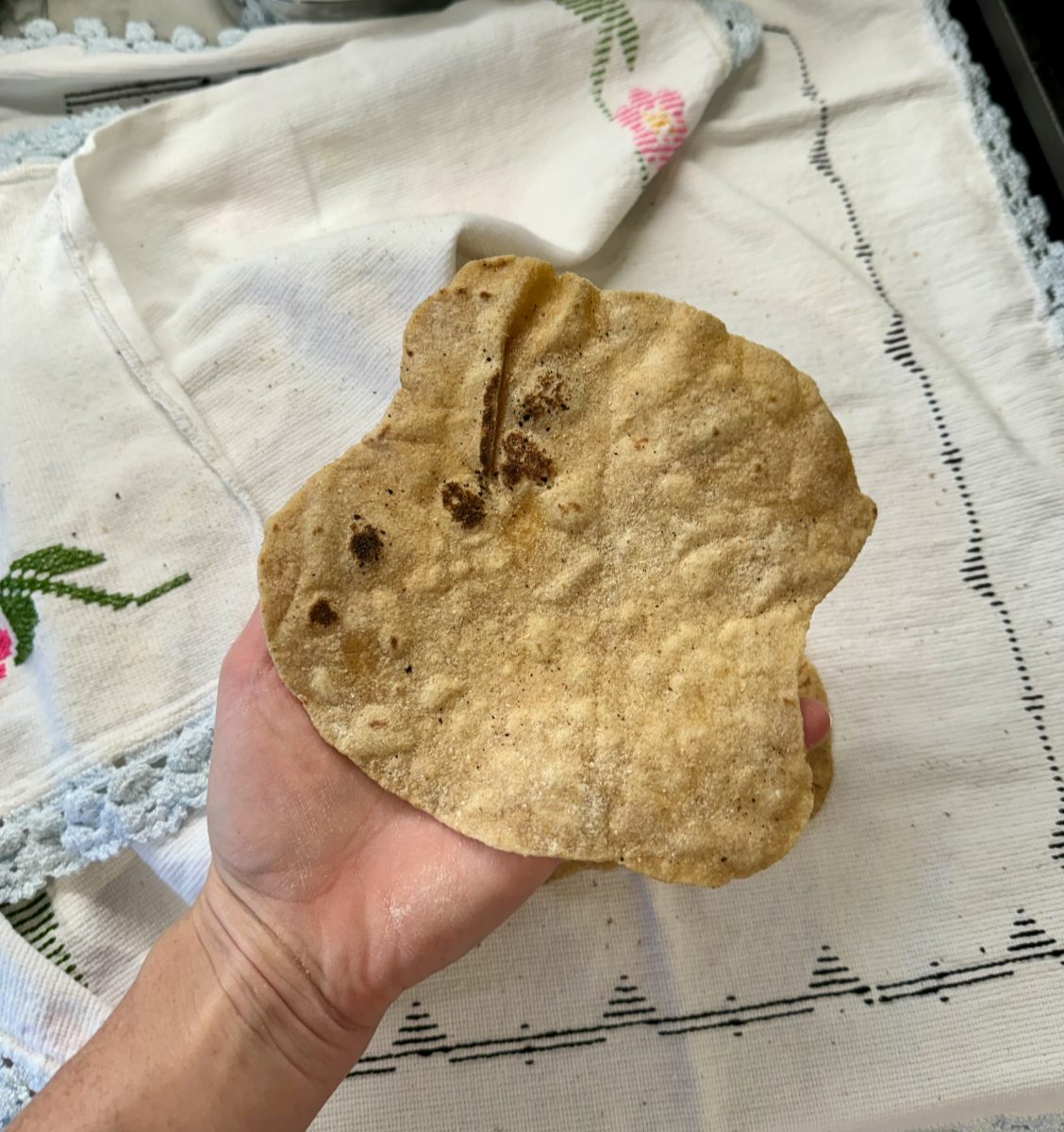 homemade flour tortilla