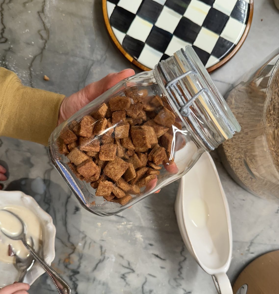 homemade Cinnamon Toast Crunch In glass jar