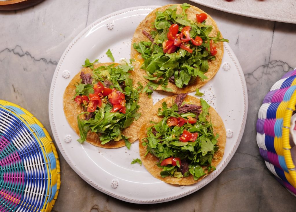 mexican tacos on plate
