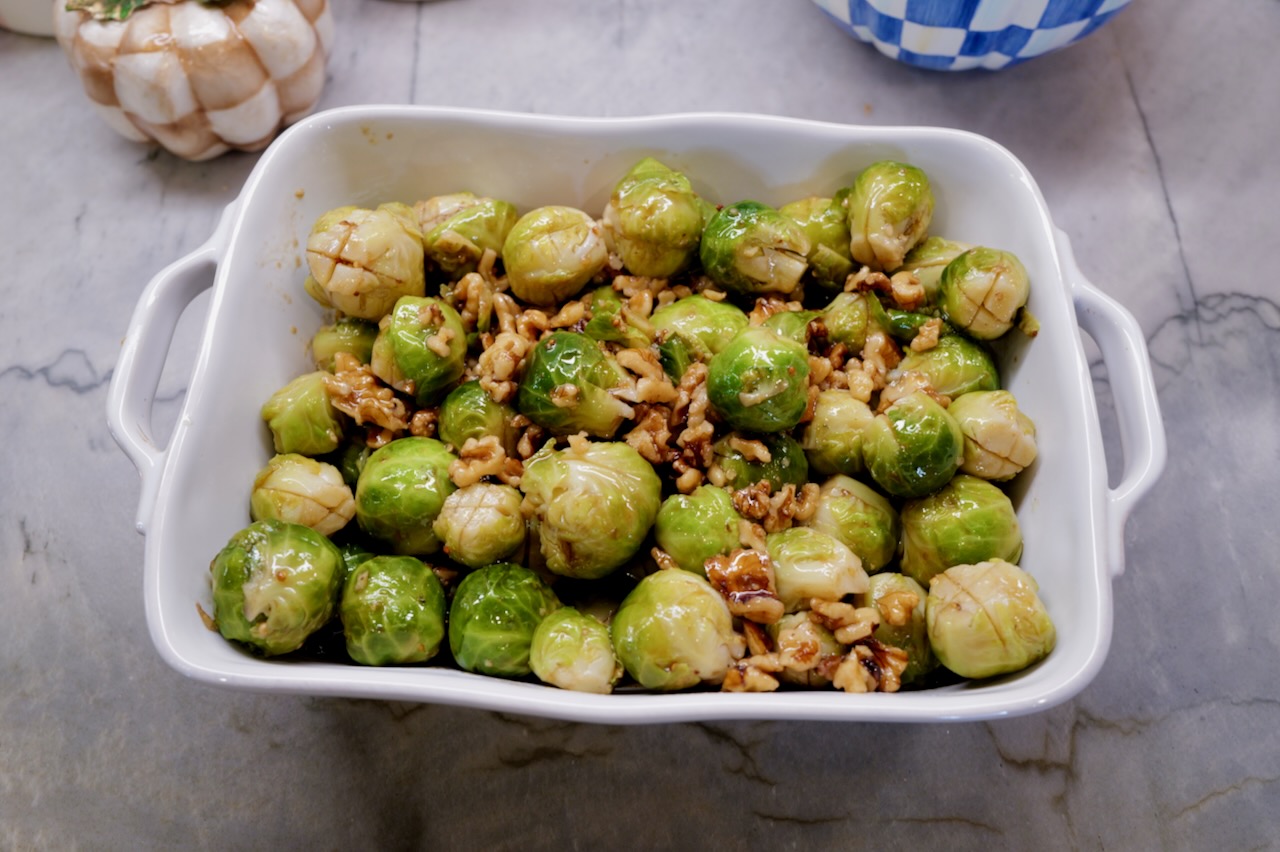 brussels sprouts recipe - gretchy thanksgiving menu - sides