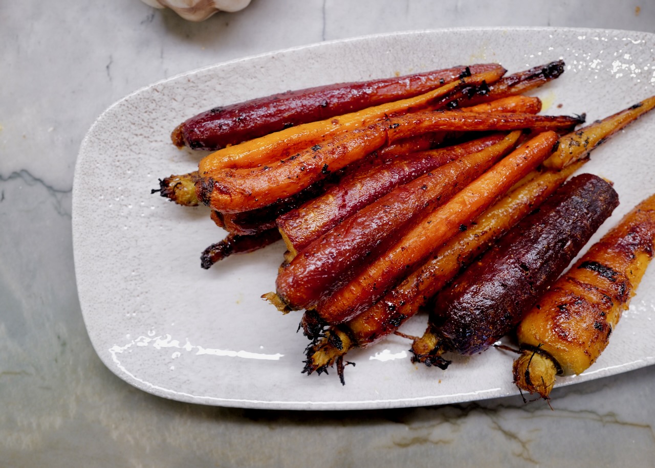 glazed carrots - honey maple - gretchy thanksgiving sides