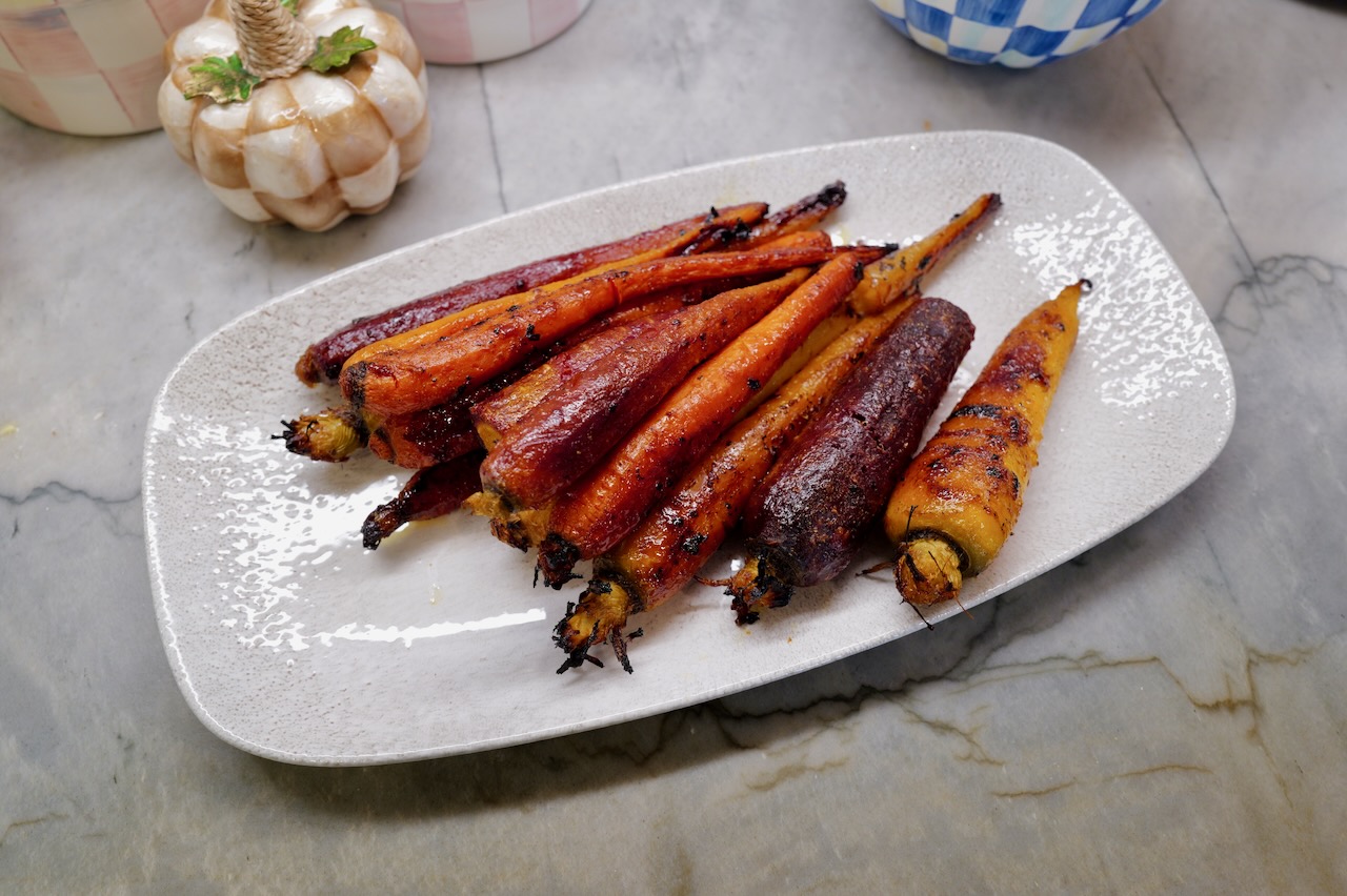 maple glazed carrots with honey for thanksgiving